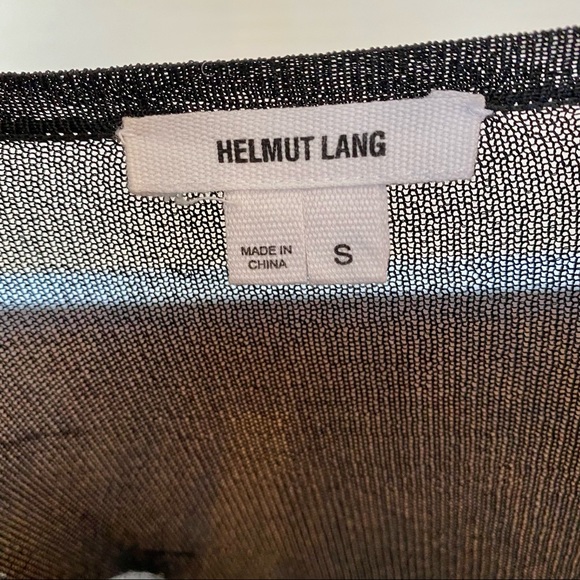 Helmut Lang color block mesh scoop neck sweater - Picture 6 of 6